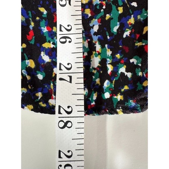 SANDRO Top Size S Sheer Back Abstract Printed Blouse Black Confetti‎ Top Size 1 - Picture 7 of 9